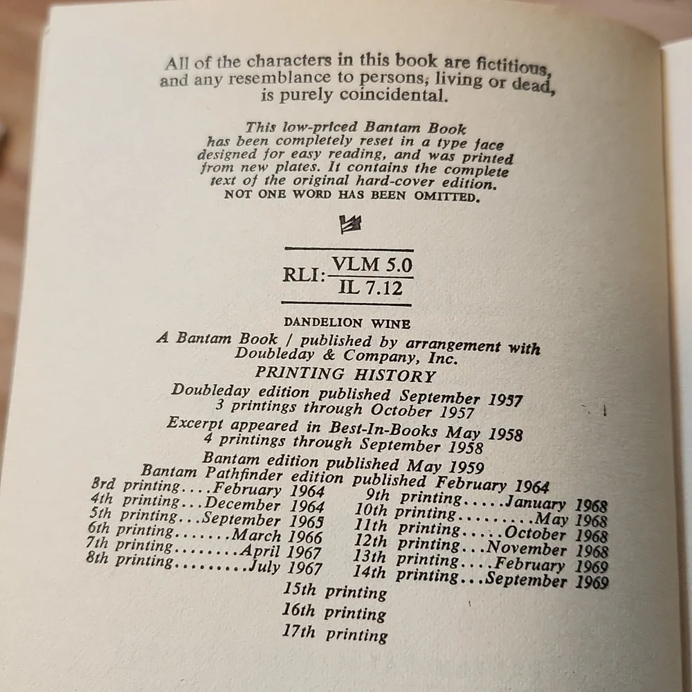 Dandelion Wine by Ray Bradbury Paperback - Picture 8 of 9